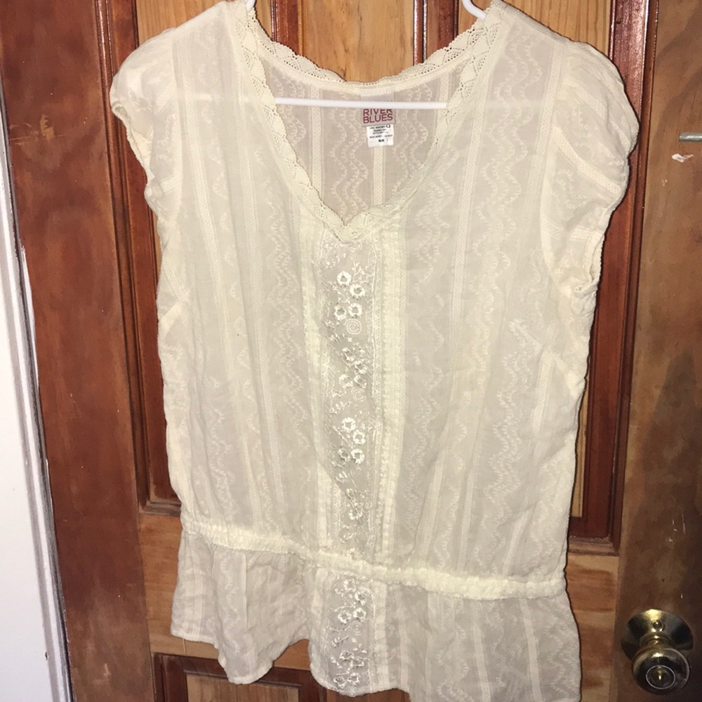 100% cotton lace shirt